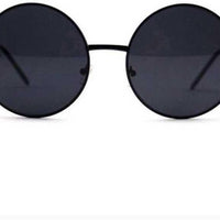 Unisex Black Round Sunglass