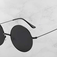 Unisex Black Round Sunglass