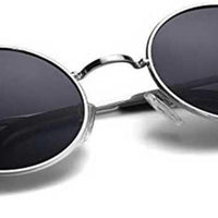 Unisex Black Round Sunglass