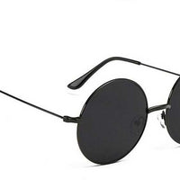Unisex Black Round Sunglass